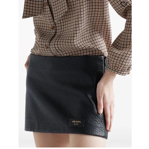 Prada Mini Nappa Leather Skirt - Picture 4 of 12